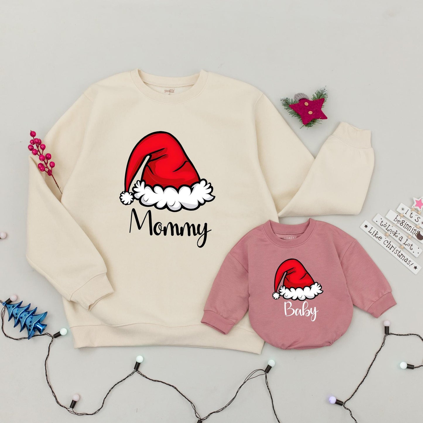 Festive Family Matching Outfits: Christmas Sweaters & Baby Rompers