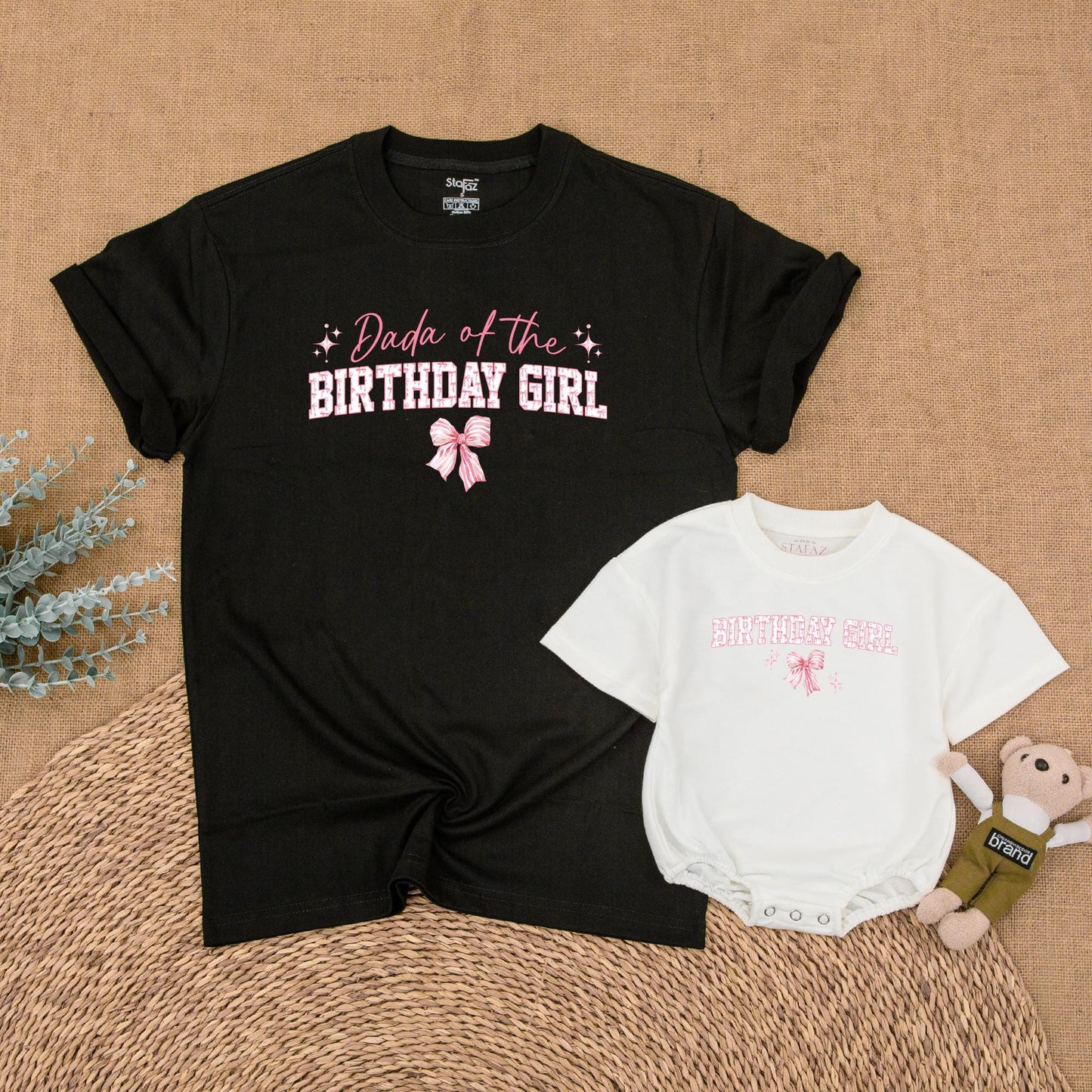 Matching Pink Bow Birthday Family Shirts: Mama, Dada, Sister & Birthday Girl Outfits! 1st Bday Party Gift