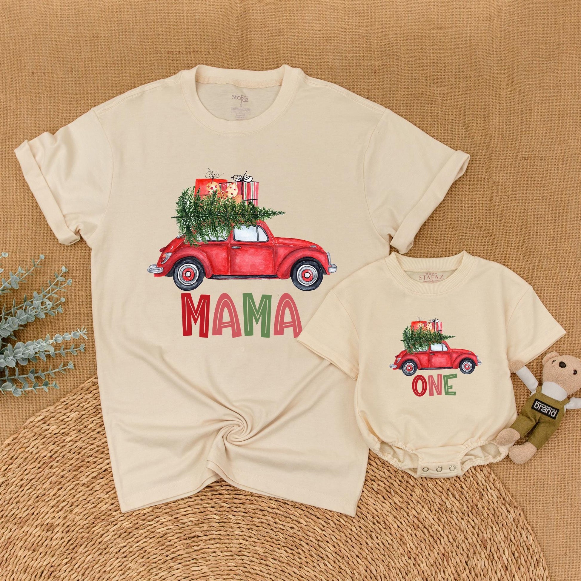 Matching Christmas Family Shirts - First Birthday Celebration Outfits