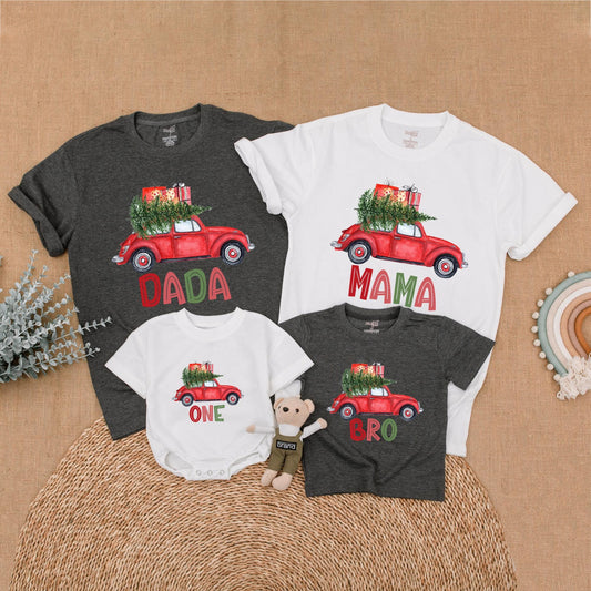 Matching Christmas Family Shirts - First Birthday Celebration Outfits
