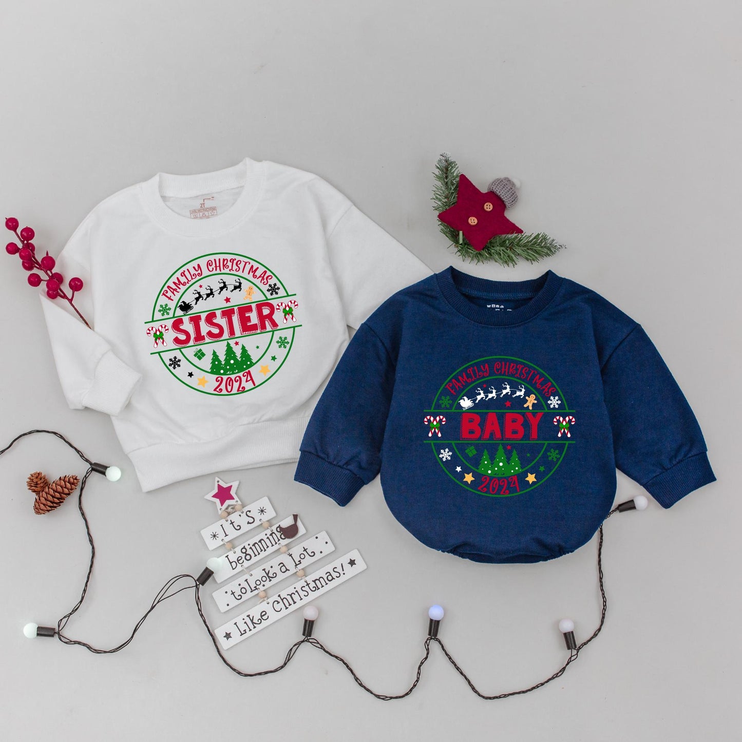 Matching Family Christmas Sweaters & Baby Outfits – Trendy Gifts