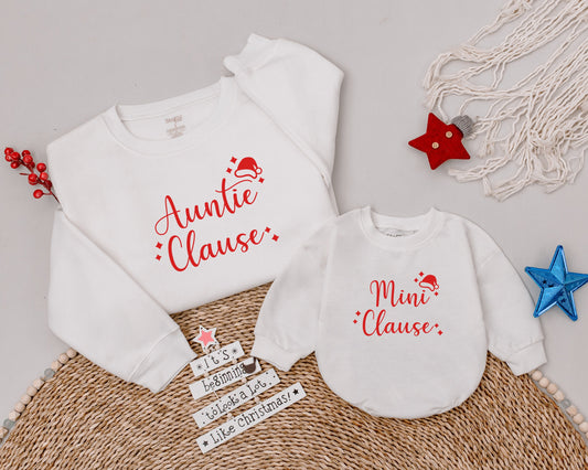 Auntie & Baby Matching Christmas Sweaters: Perfect Holiday Gifts!
