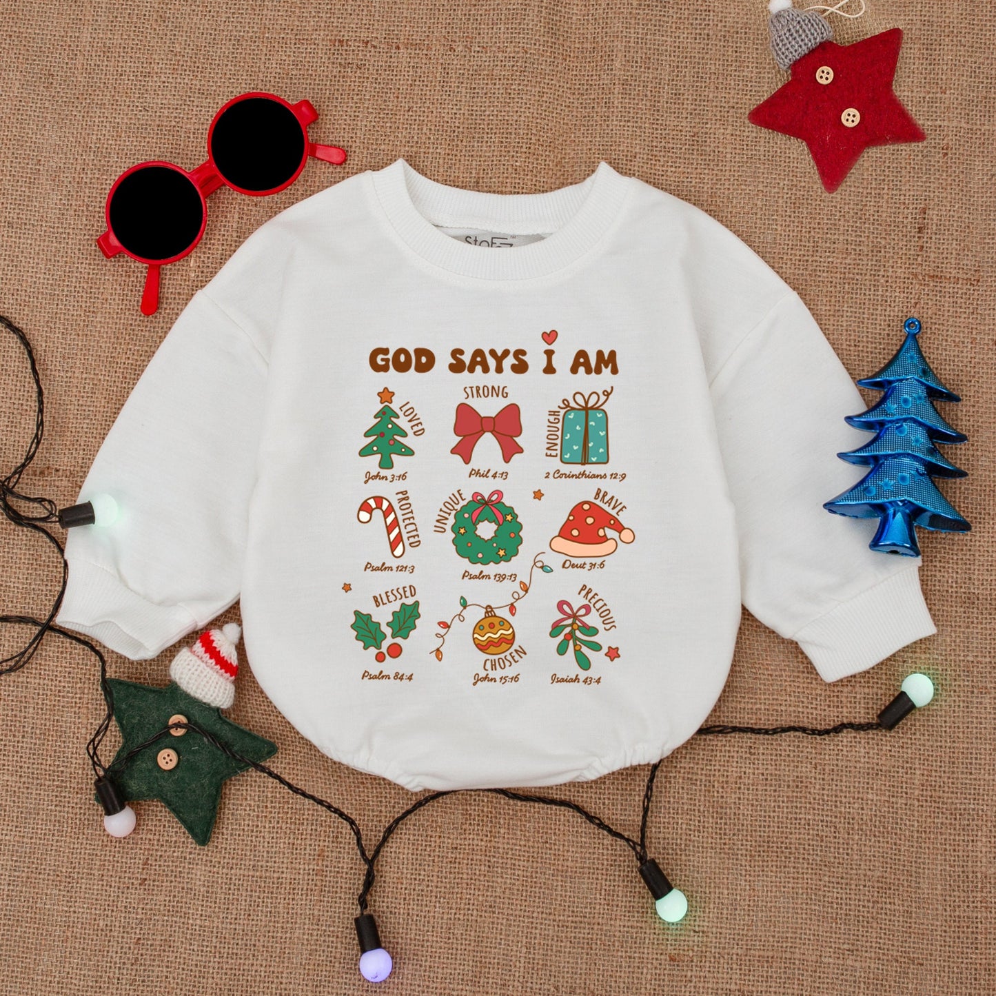 Personalized Christmas Bubble Romper - Toddler & Baby Holiday Outfit