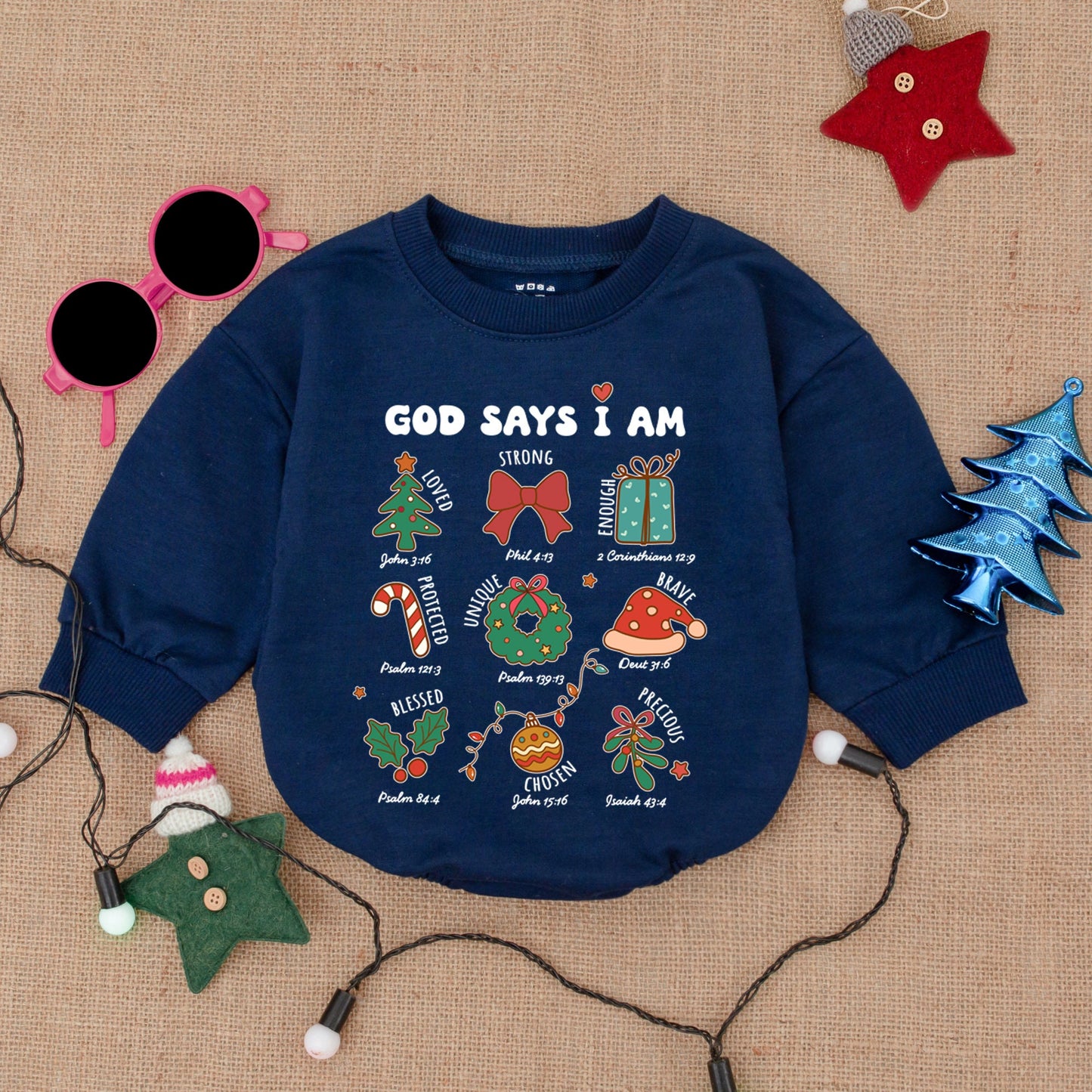 Personalized Christmas Bubble Romper - Toddler & Baby Holiday Outfit
