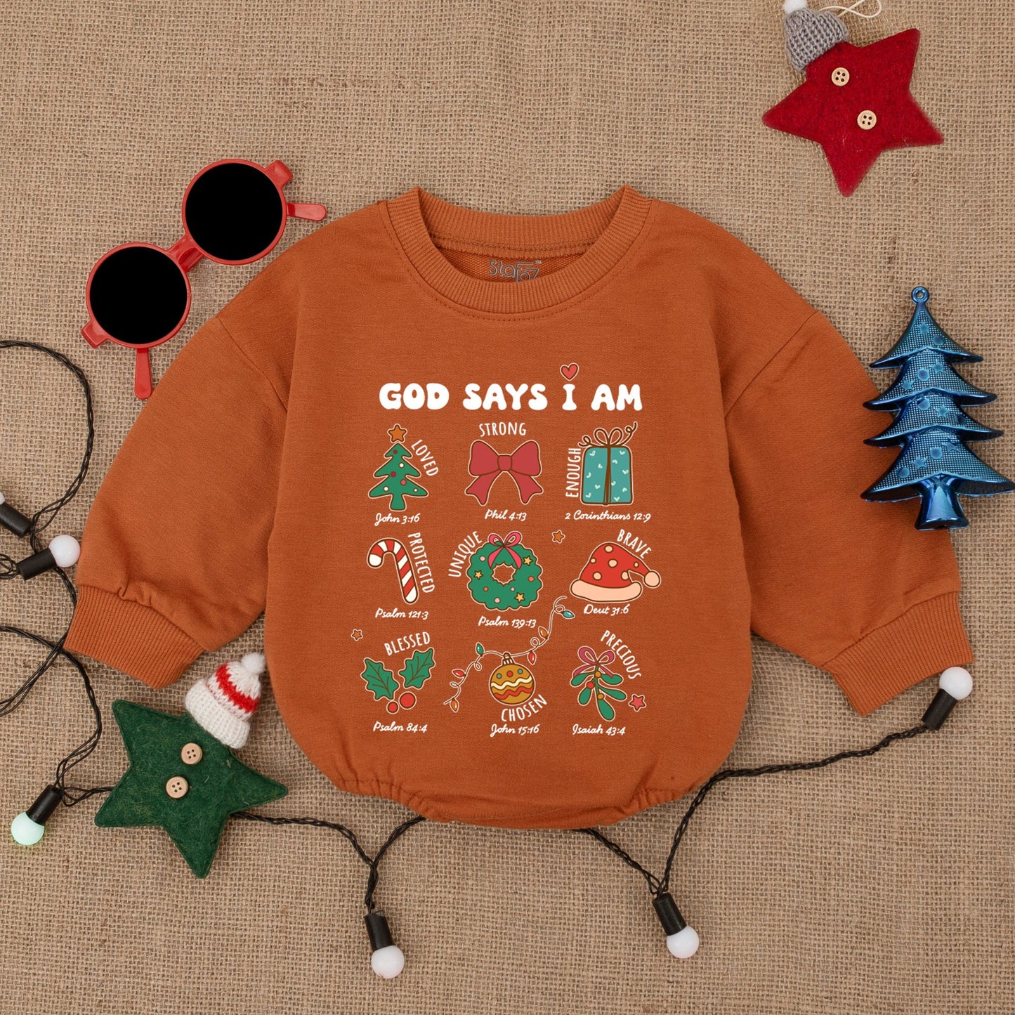 Personalized Christmas Bubble Romper - Toddler & Baby Holiday Outfit