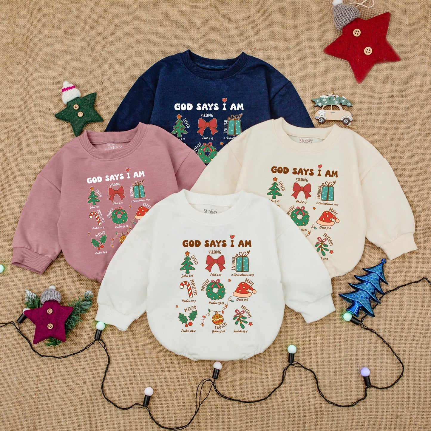 Personalized Christmas Bubble Romper - Toddler & Baby Holiday Outfit