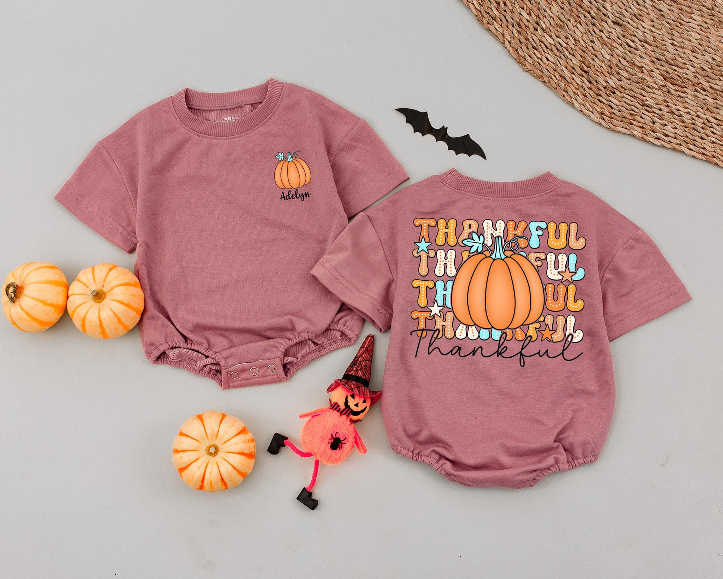 Personalized Baby Romper: First Thanksgiving Fall Outfit