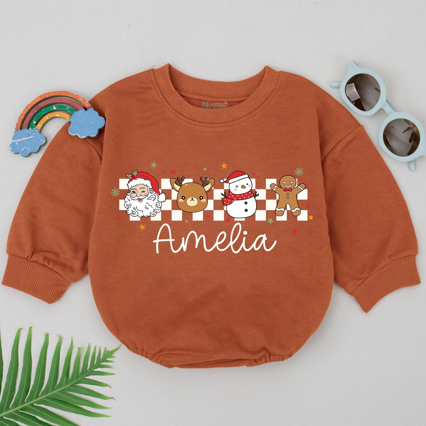 Custom Christmas Baby Romper: Personalized Gift for Newborns