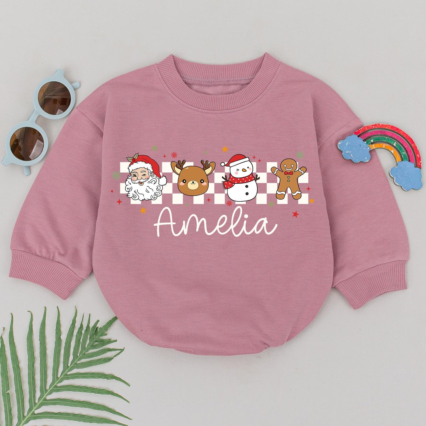 Custom Christmas Baby Romper: Personalized Gift for Newborns