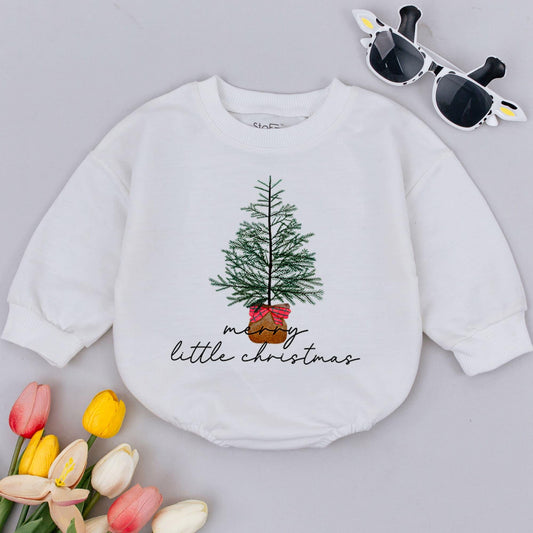 Personalized 1st Christmas Bubble Romper – Baby Holiday Outfit Gift