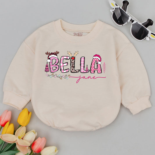 Baby's 1st Christmas Personalized Romper - Cute Holiday Outfit Gift