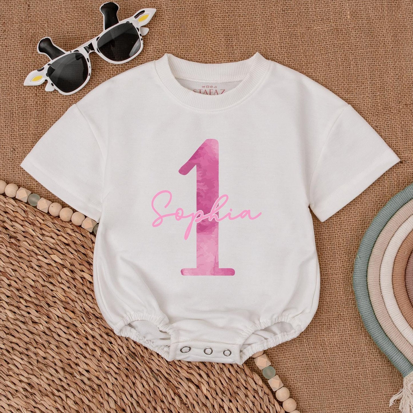 Custom 1st Birthday Outfit, Personalized Baby Romper, Unique Gift