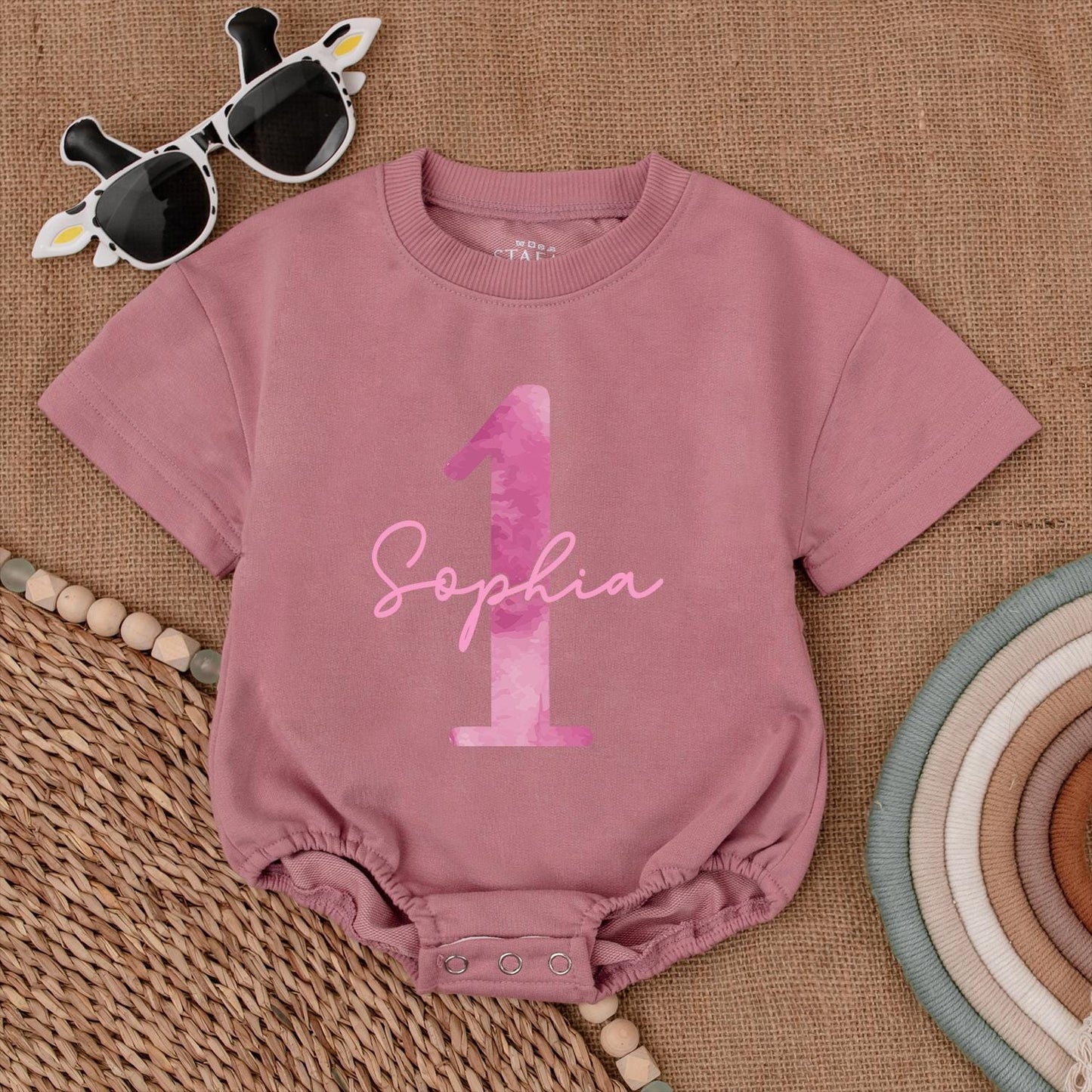 Custom 1st Birthday Outfit, Personalized Baby Romper, Unique Gift