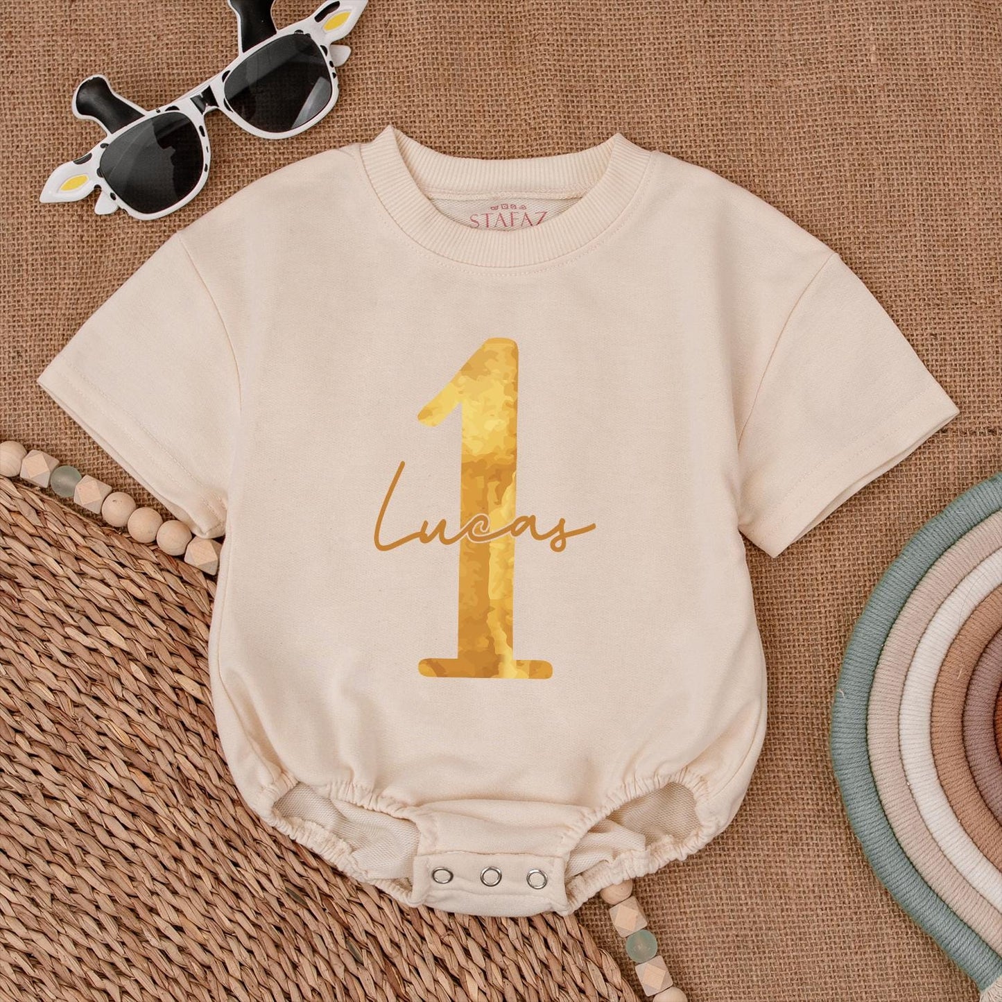 Custom 1st Birthday Outfit, Personalized Baby Romper, Unique Gift
