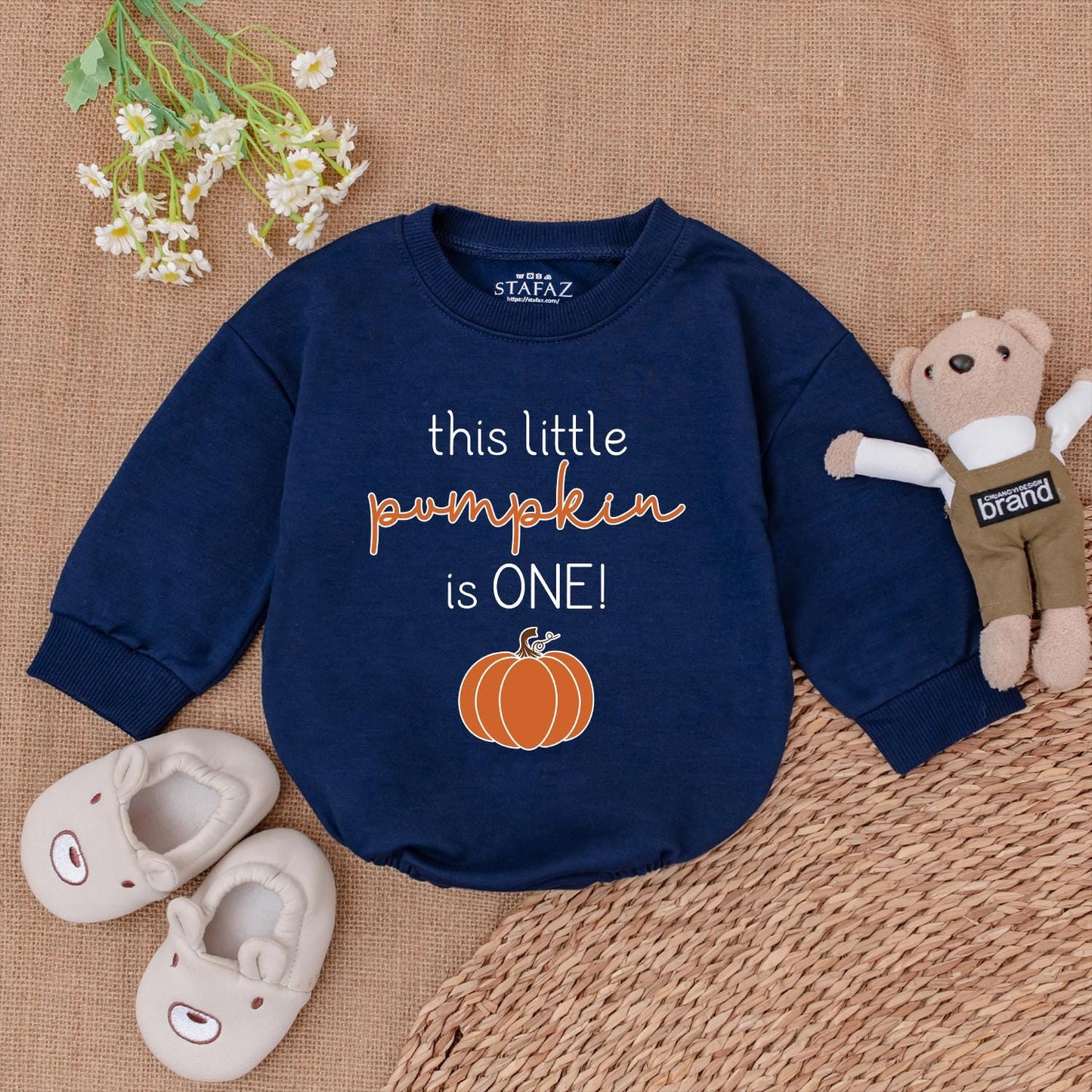 Pumpkin Birthday Romper, Fall Baby Outfit, Thanksgiving Bodysuit
