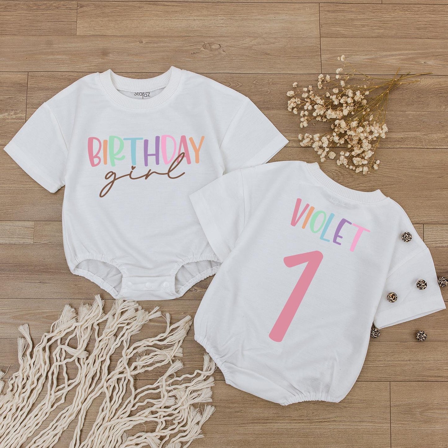 Personalized Birthday Bubble Romper & Bodysuit - Baby Shower Gift
