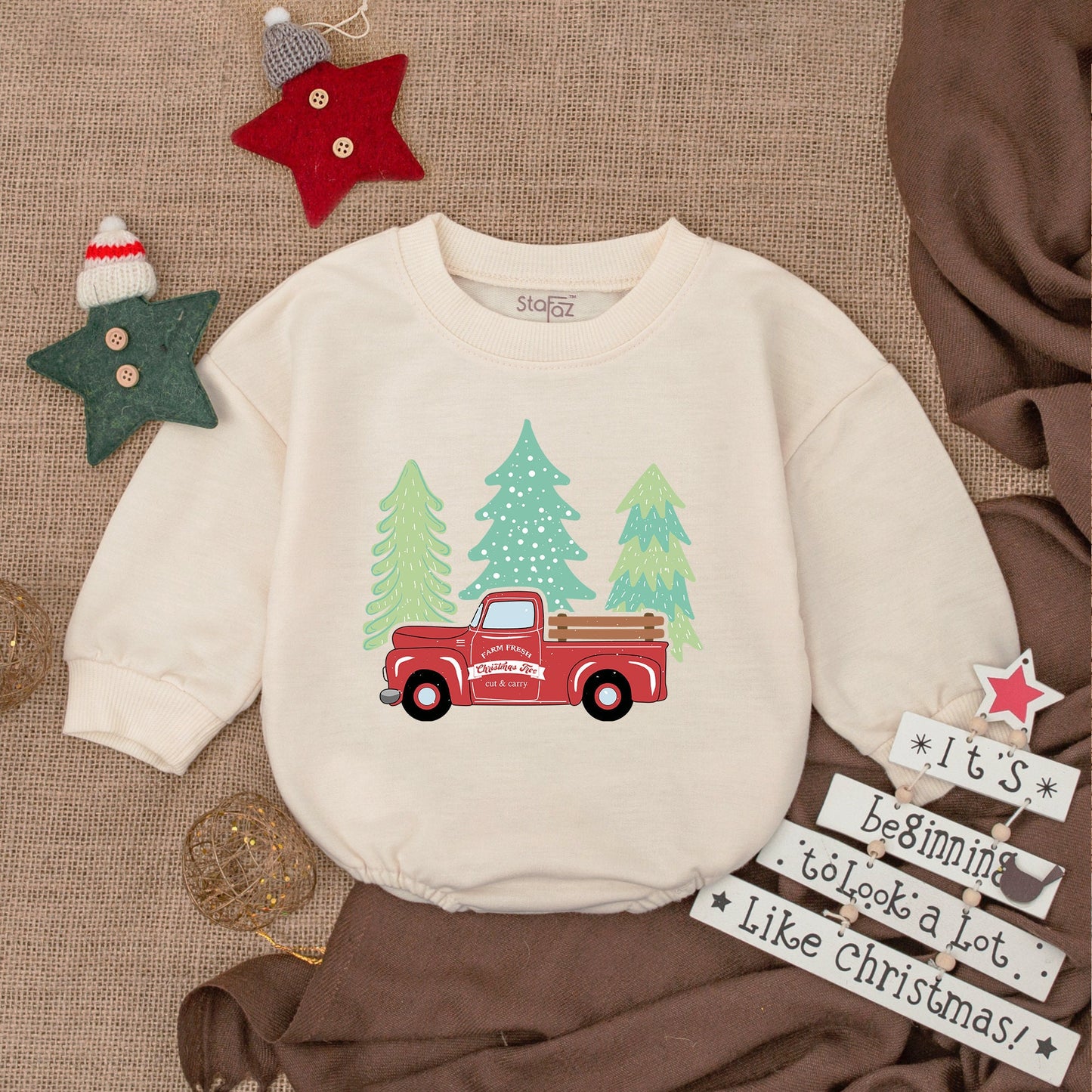 My First Christmas Baby Romper: Custom, Festive Holiday Bodysuit