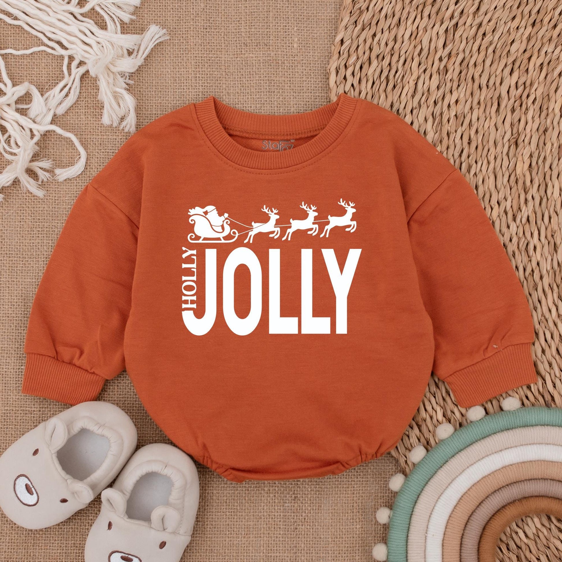 Festive Baby Romper: Christmas Baby Bodysuit & First Holiday Outfit