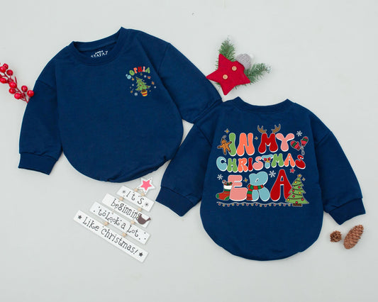 Groovy Christmas Bubble Romper – Personalized First Holiday Outfit