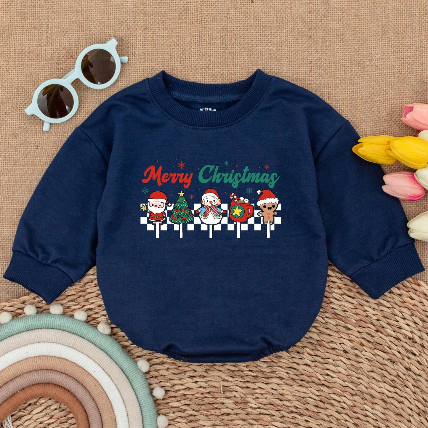 Vintage Christmas Baby Romper: Cute Holiday Bodysuit & Outfit