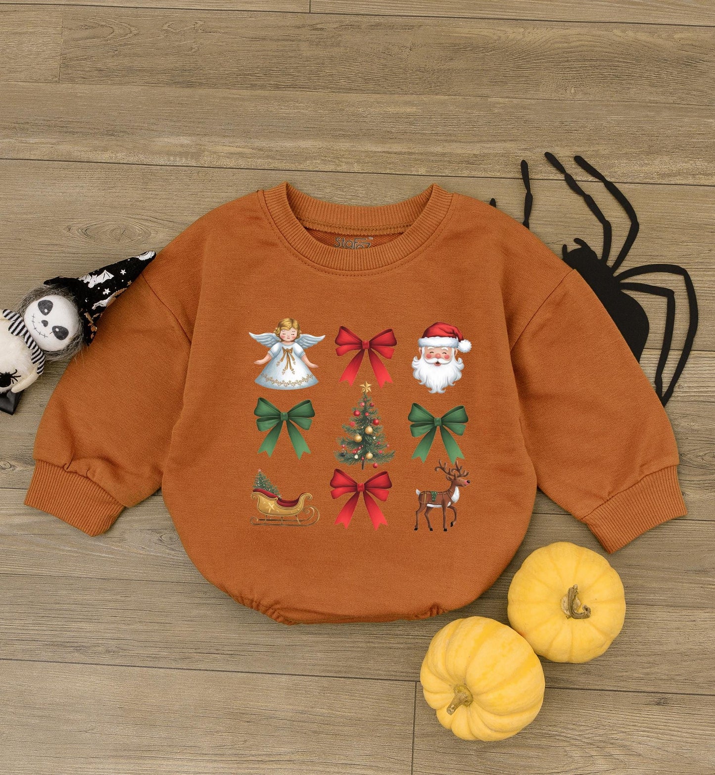 Vintage Holiday Romper: Baby's First Christmas, Unisex Gift