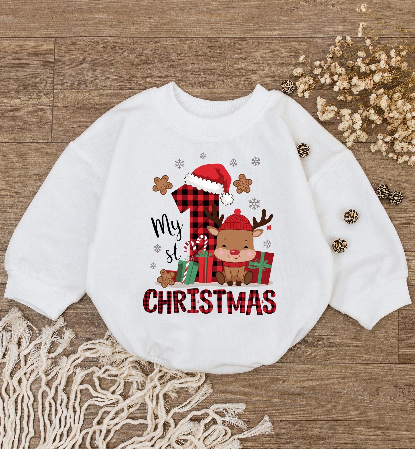 First Christmas Reindeer Bodysuit & Romper – Baby Shower Gift
