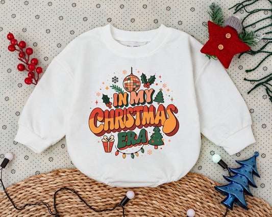 Groovy Vintage Christmas Romper: Retro Baby & Toddler Holiday Outfit