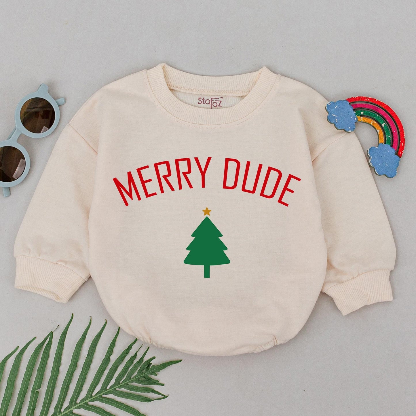 Festive Baby Romper for First Christmas & Baby Shower Gift
