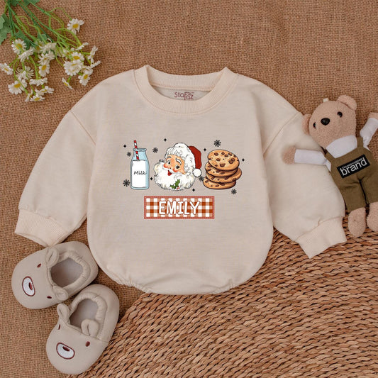 Retro Santa Baby Romper: Unique Xmas & Baby Shower Gift