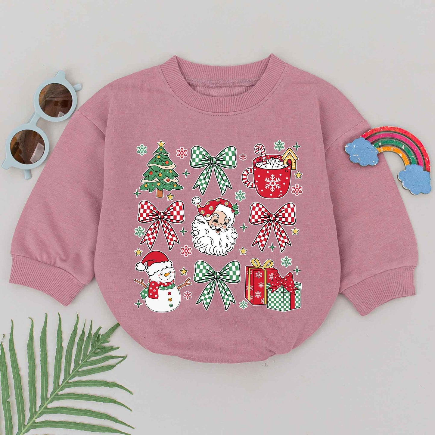 First Christmas Baby Romper - Santa Outfit for Newborn Girls