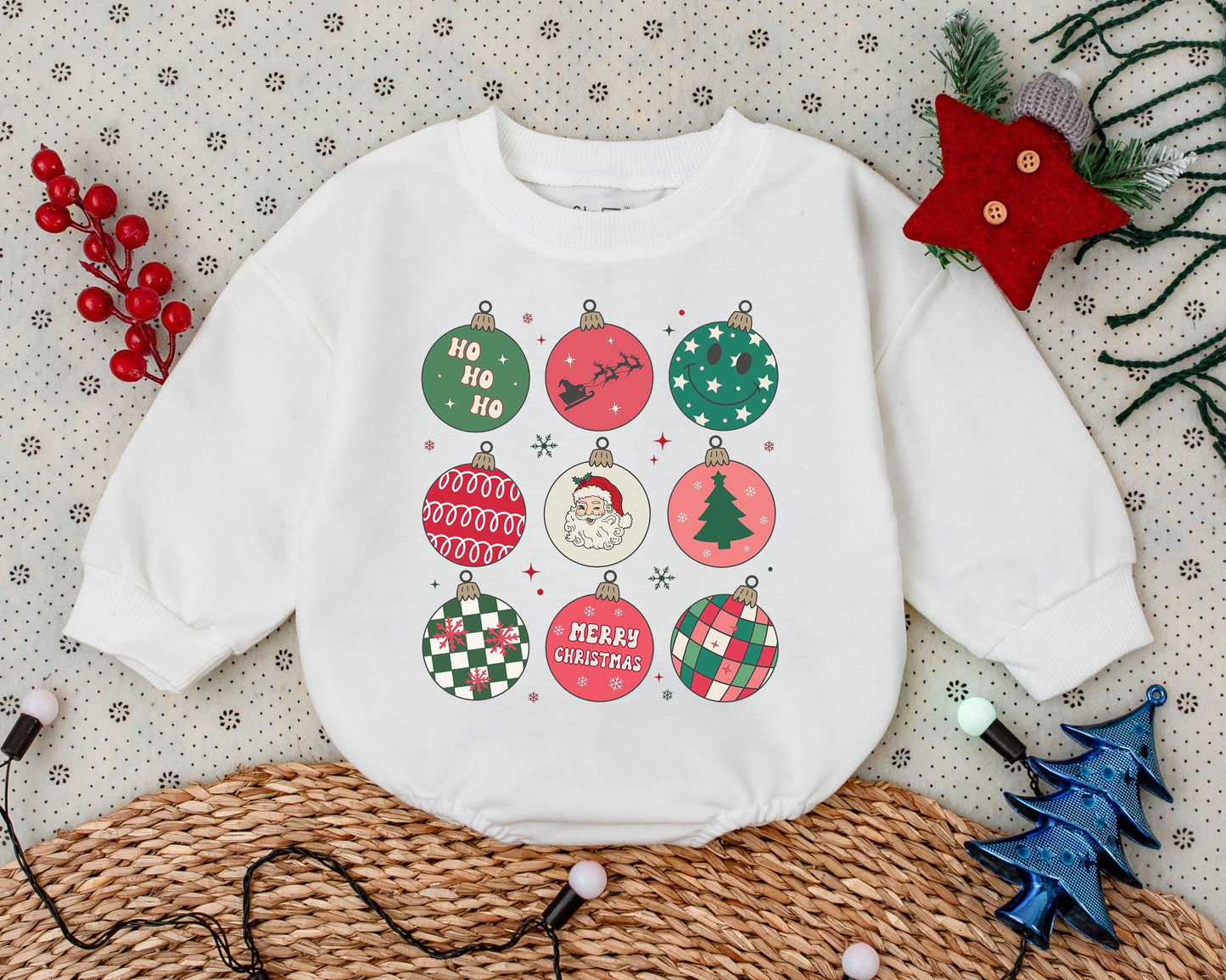 Vintage Christmas Romper - Baby's First Holiday Outfit & Gift
