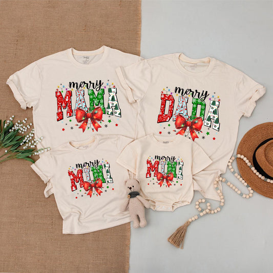 Mama and Mini Holiday Outfits: Matching Christmas Shirts for Family