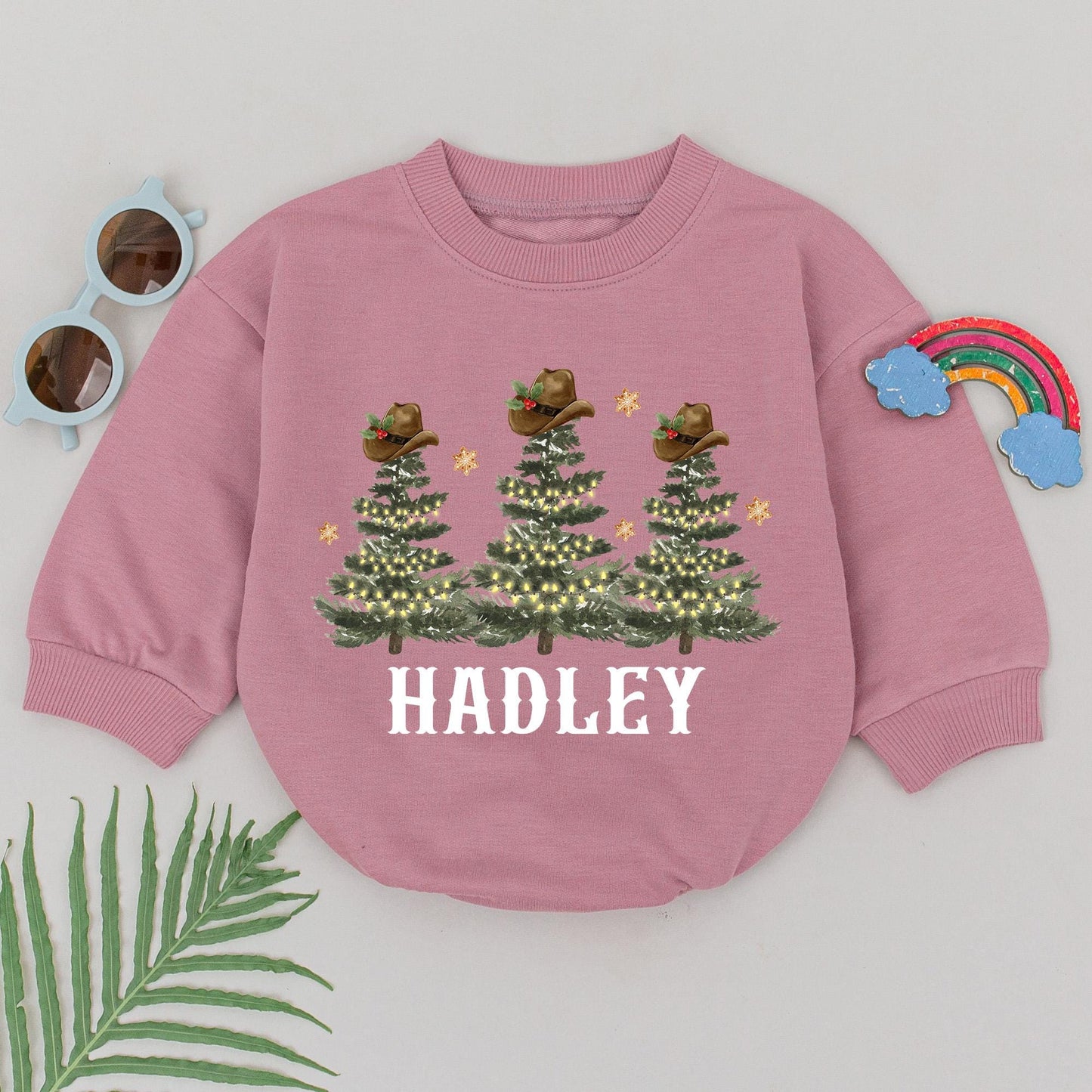 Custom Western Romper for Baby's 1st Christmas - Cowgirl or Cowboy
