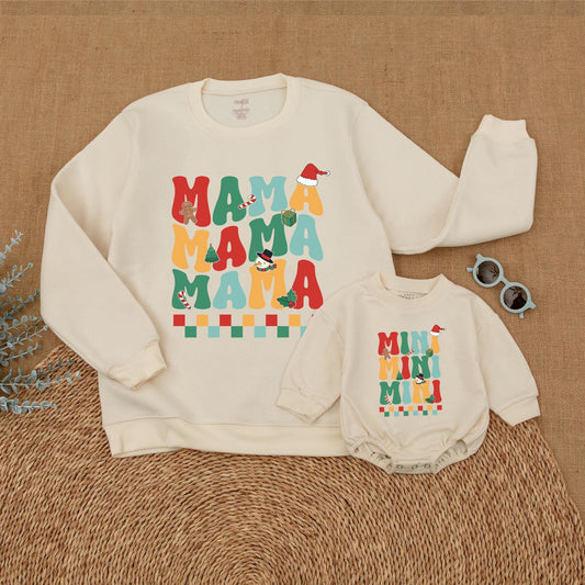 Matching Christmas Sweatshirts for Mommy, Mini, & Family Outfits