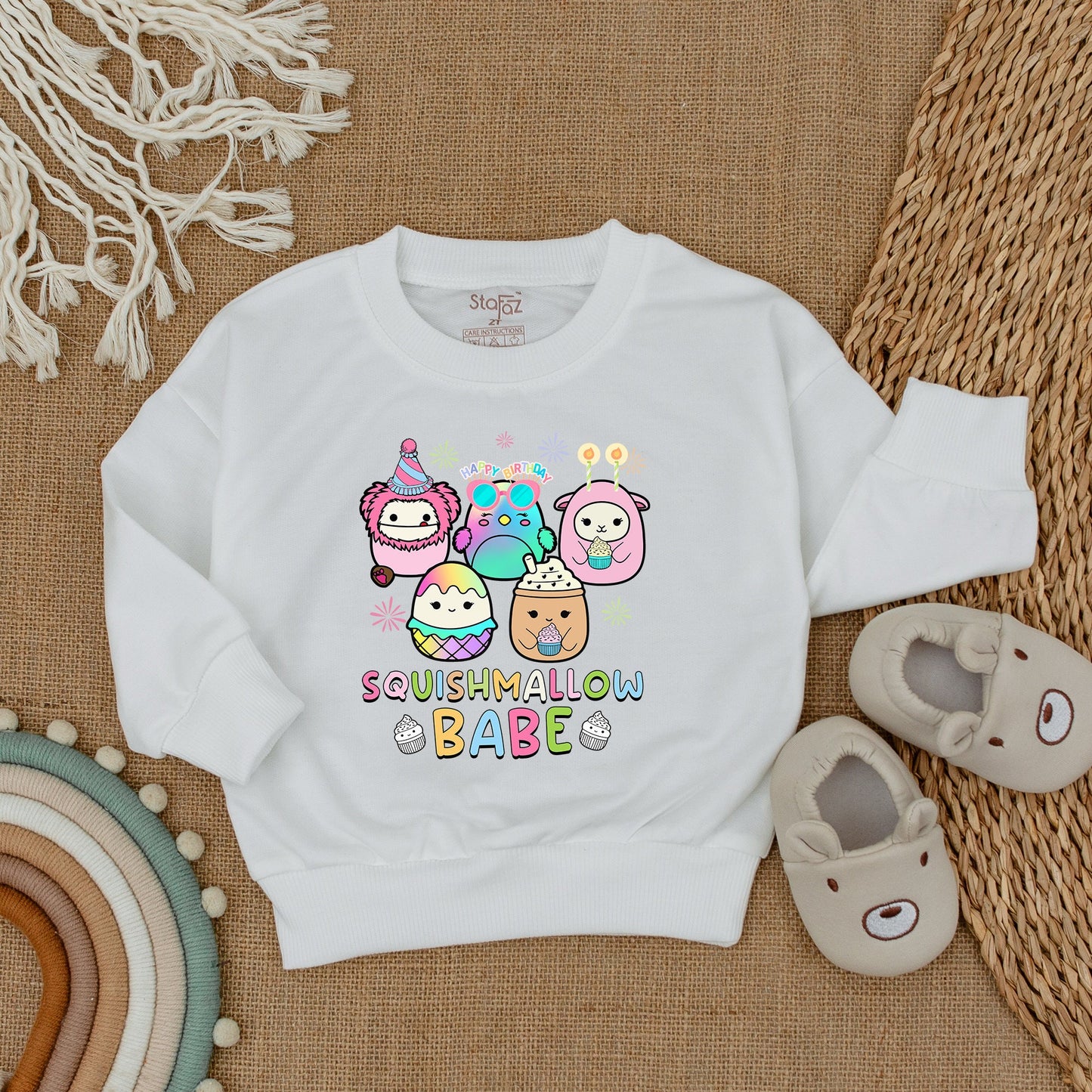 Squishmallow Birthday Girl Romper Sweater for Toddler Baby Kids Youth Perfect First Birthday Outfit Celebration Gift
