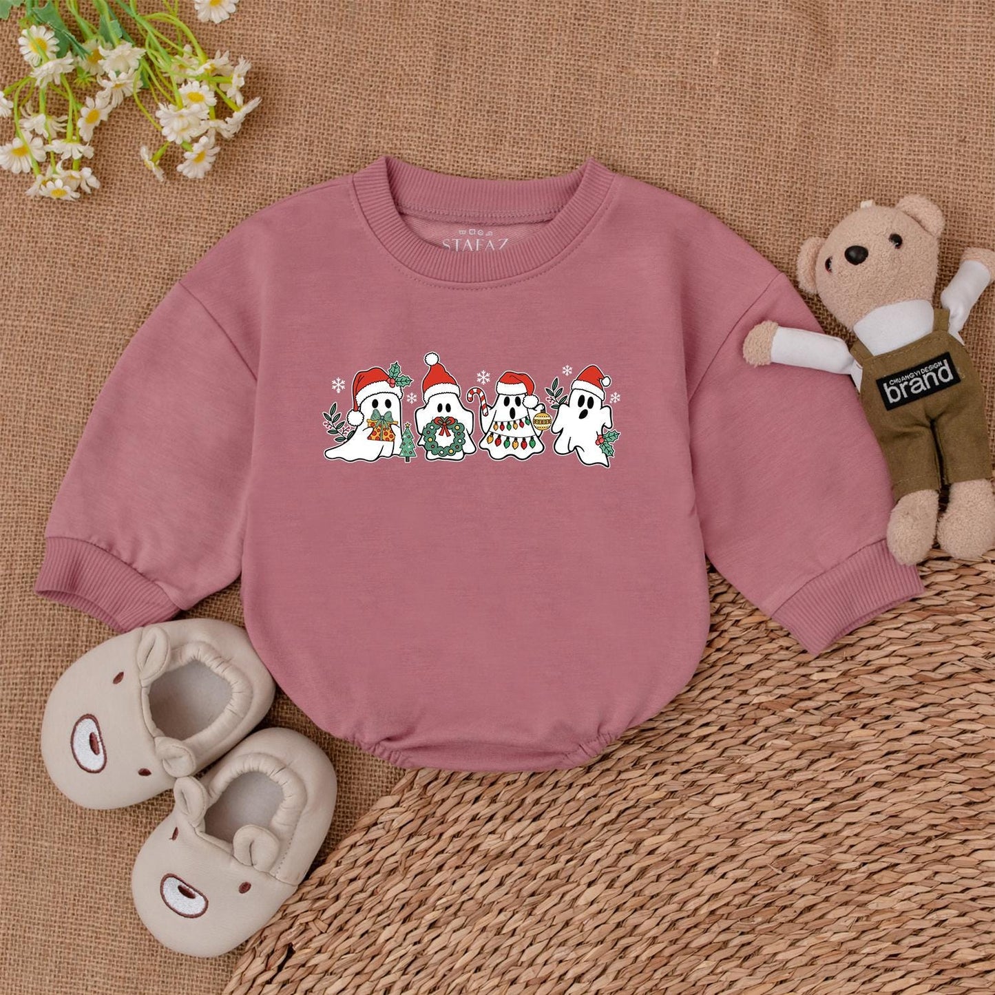 Christmas Ghost Romper: Baby's First Holiday Outfit & Gift Idea