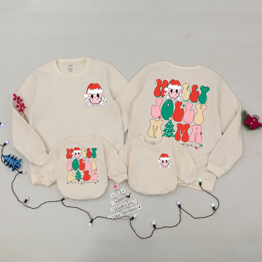 Holly Jolly Mom & Baby Sweaters, Family Christmas Sweatshirts, Trendy