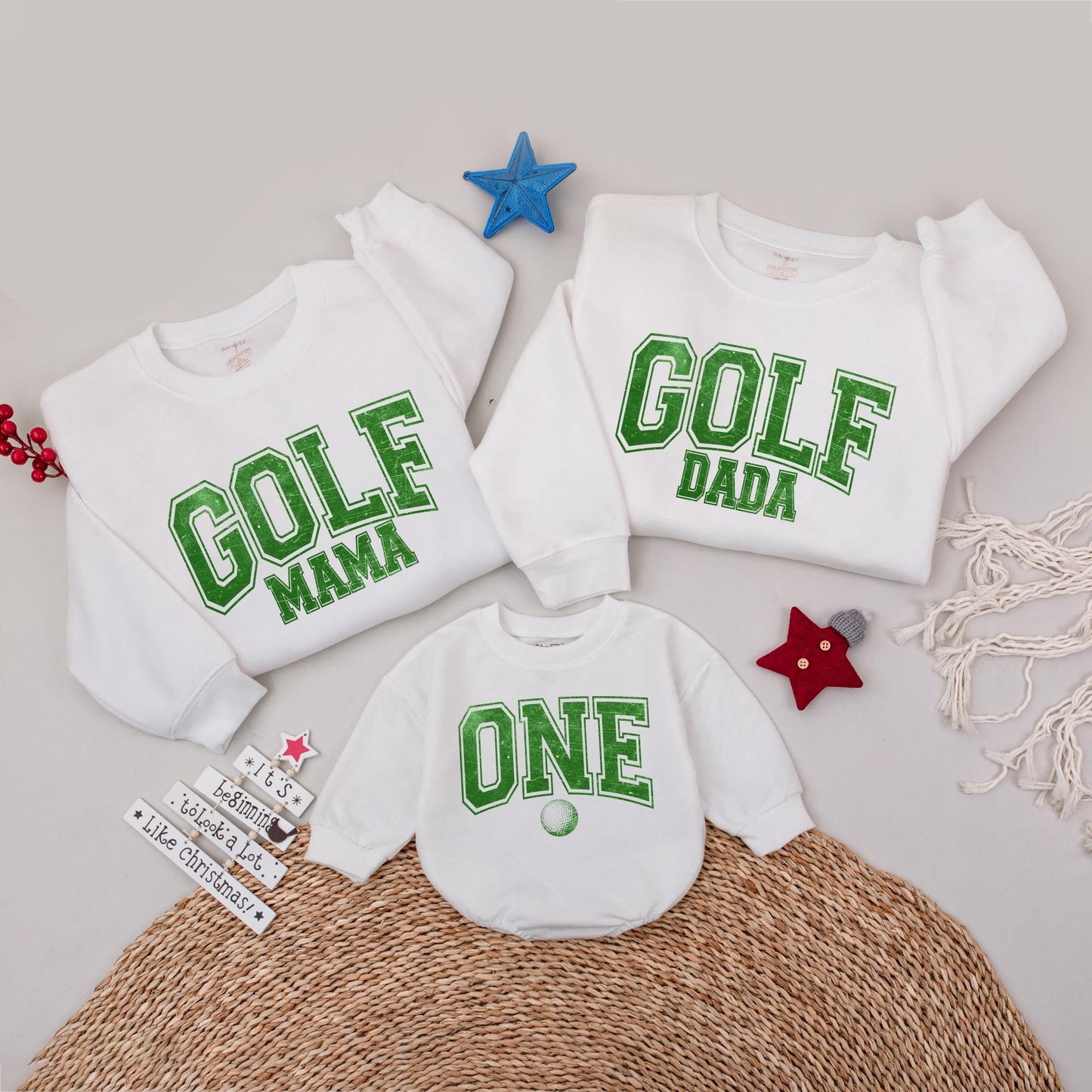 First Birthday Golf Themed Outfit, Family Matching Shirts Set