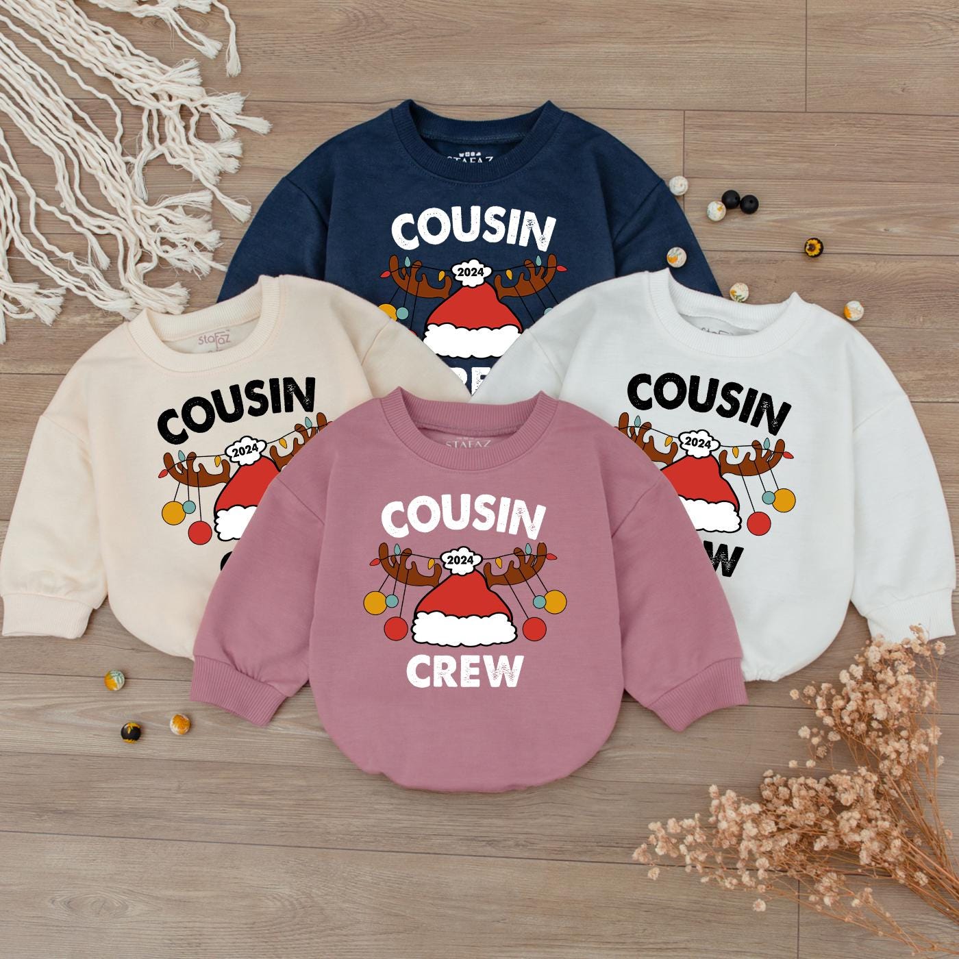 Festive Baby Bodysuit: Cousin Crew Xmas Outfit for Boys & Girls
