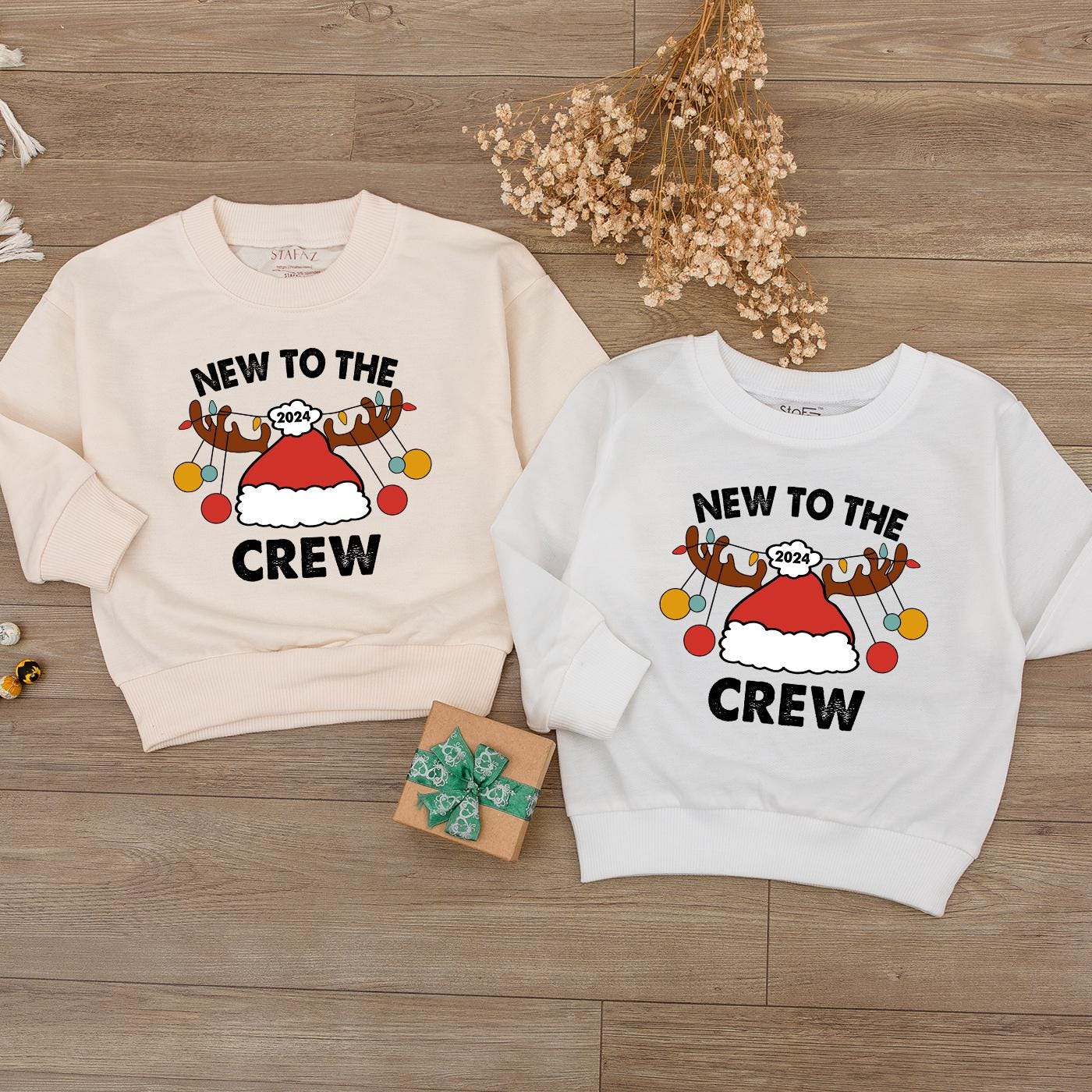 Baby's First Christmas Bodysuit - Cute Unisex Santa Holiday Outfit