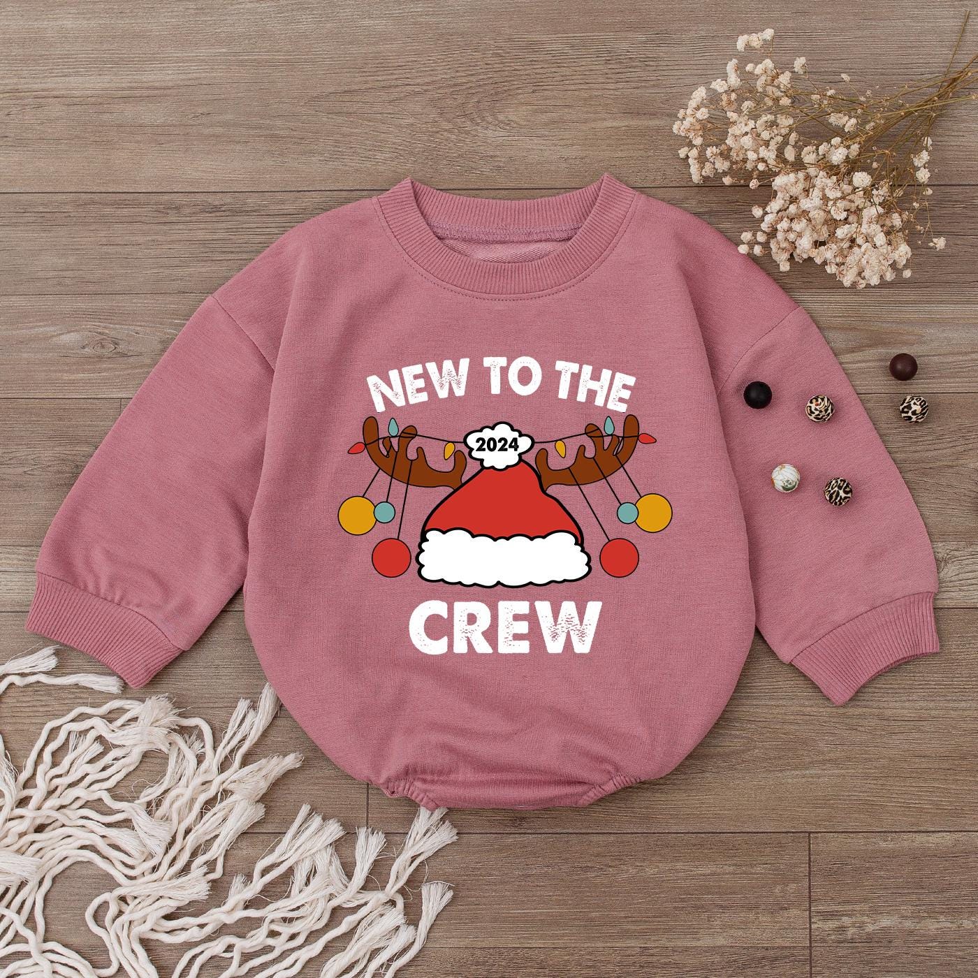 Baby's First Christmas Bodysuit - Cute Unisex Santa Holiday Outfit