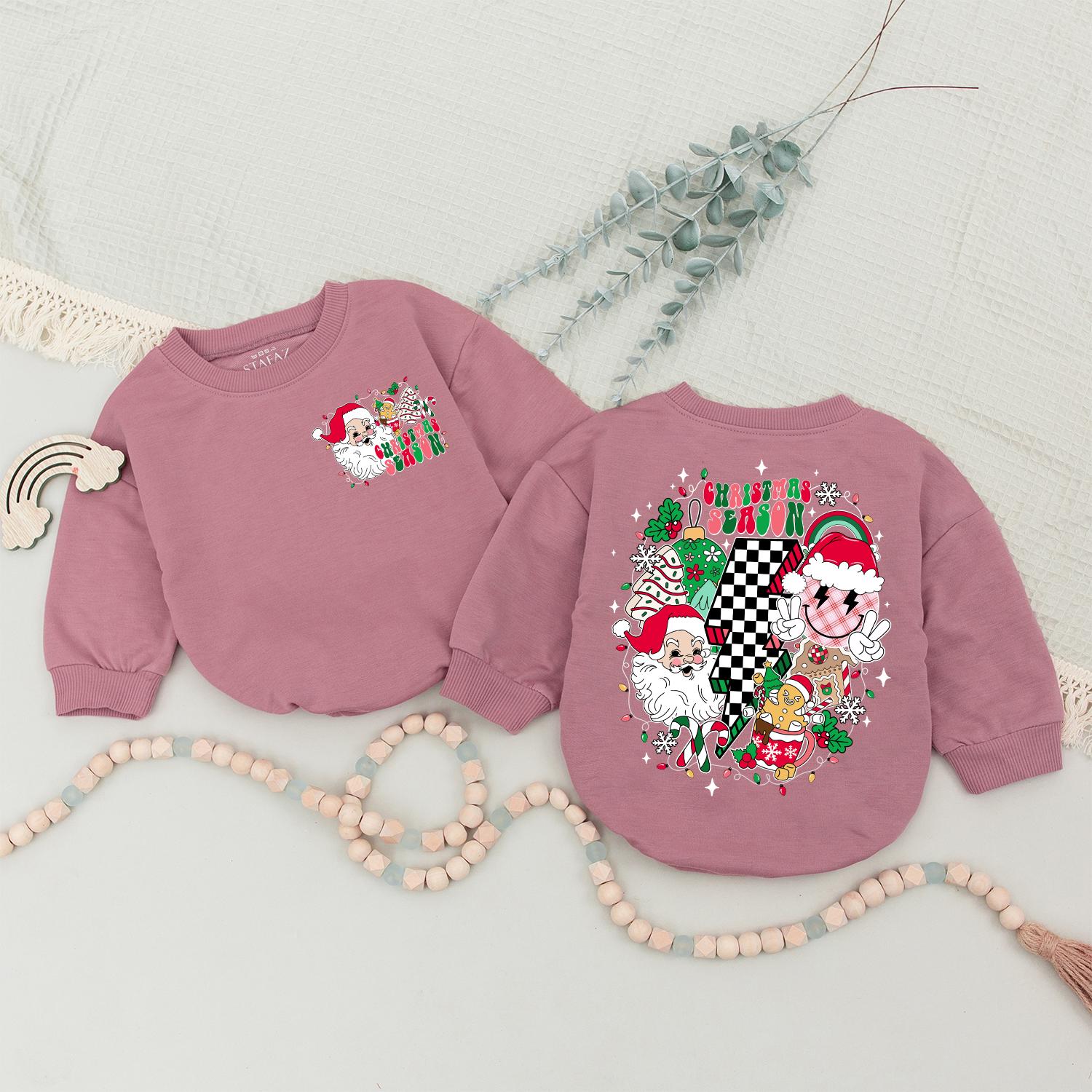 Trendy Retro Christmas Sweaters: Family Matching & Baby Outfits