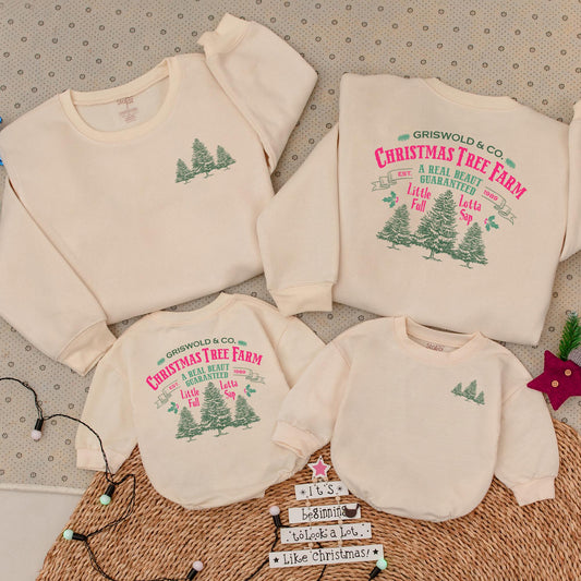 Matching Family Christmas Tree Sweatshirt | Cozy Holiday Apparel
