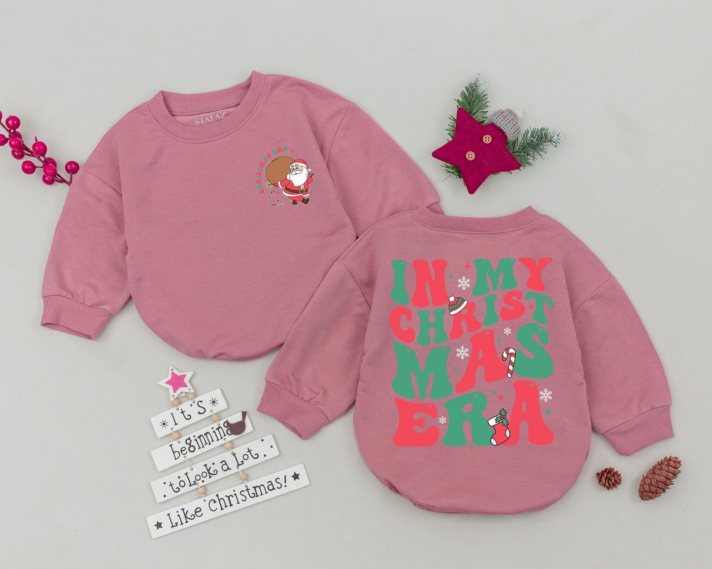 Vintage Santa Baby Romper: First Christmas Outfit & Shower Gift