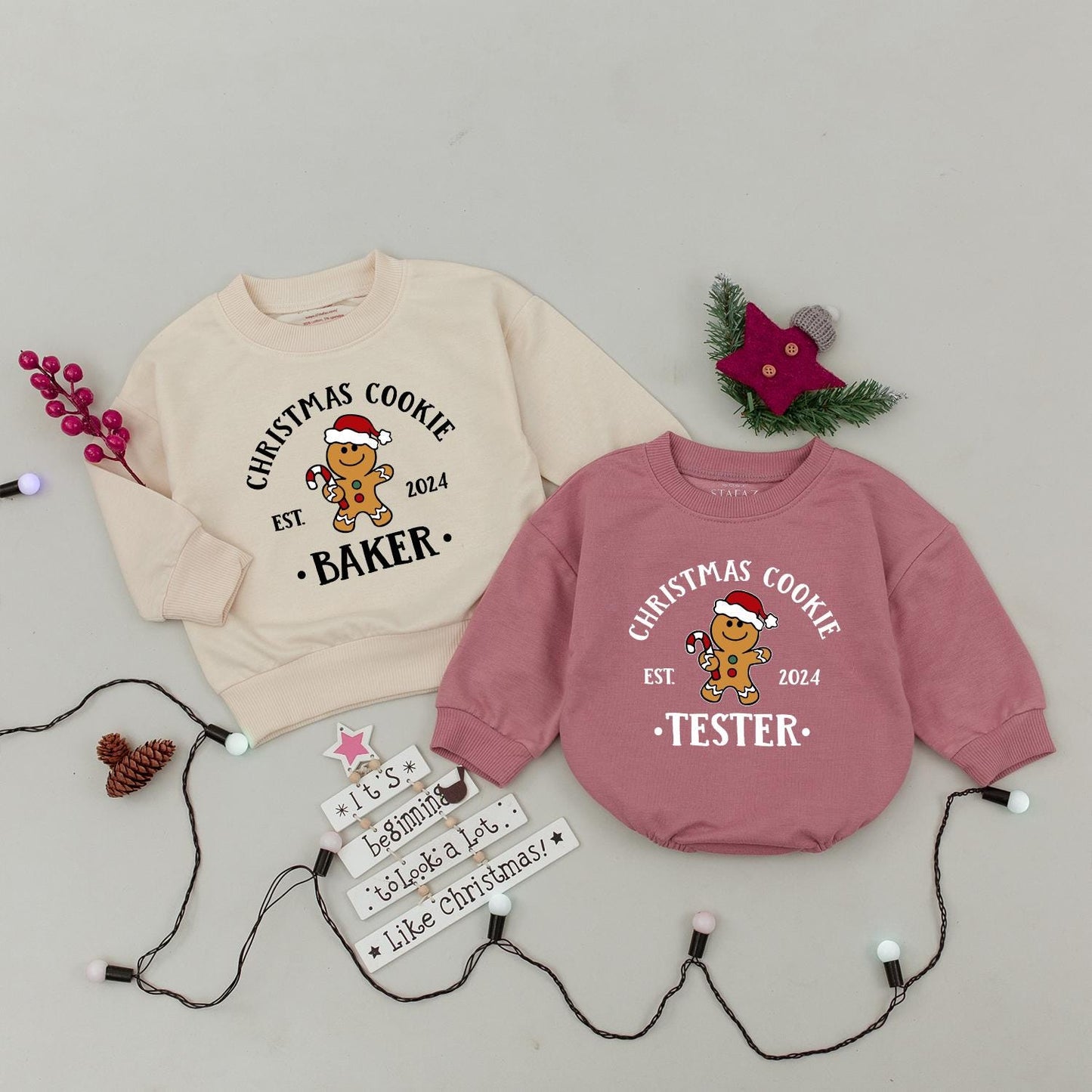 Christmas Cookie Baking Crew Sweatshirt: Festive Gingerbread Man 2024 Baker Shirt, Holiday Cookie Tester Pullover, The Cookie Crew, Christmas Family Shirt
