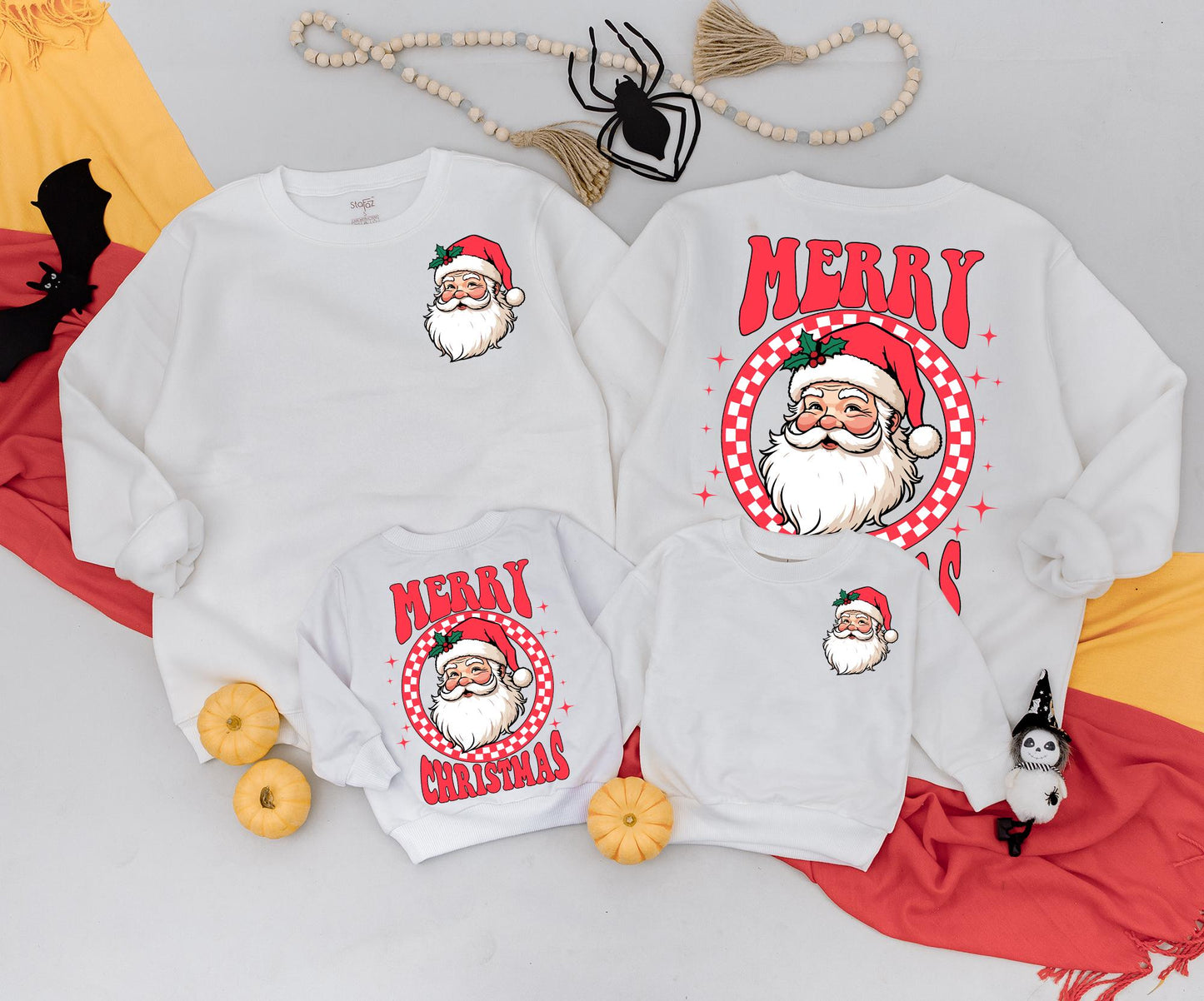 Retro Santa Christmas Sweatshirt Vintage Graphic Holiday Toddler Outfit Cozy Xmas Baby Romper Newborn Gift