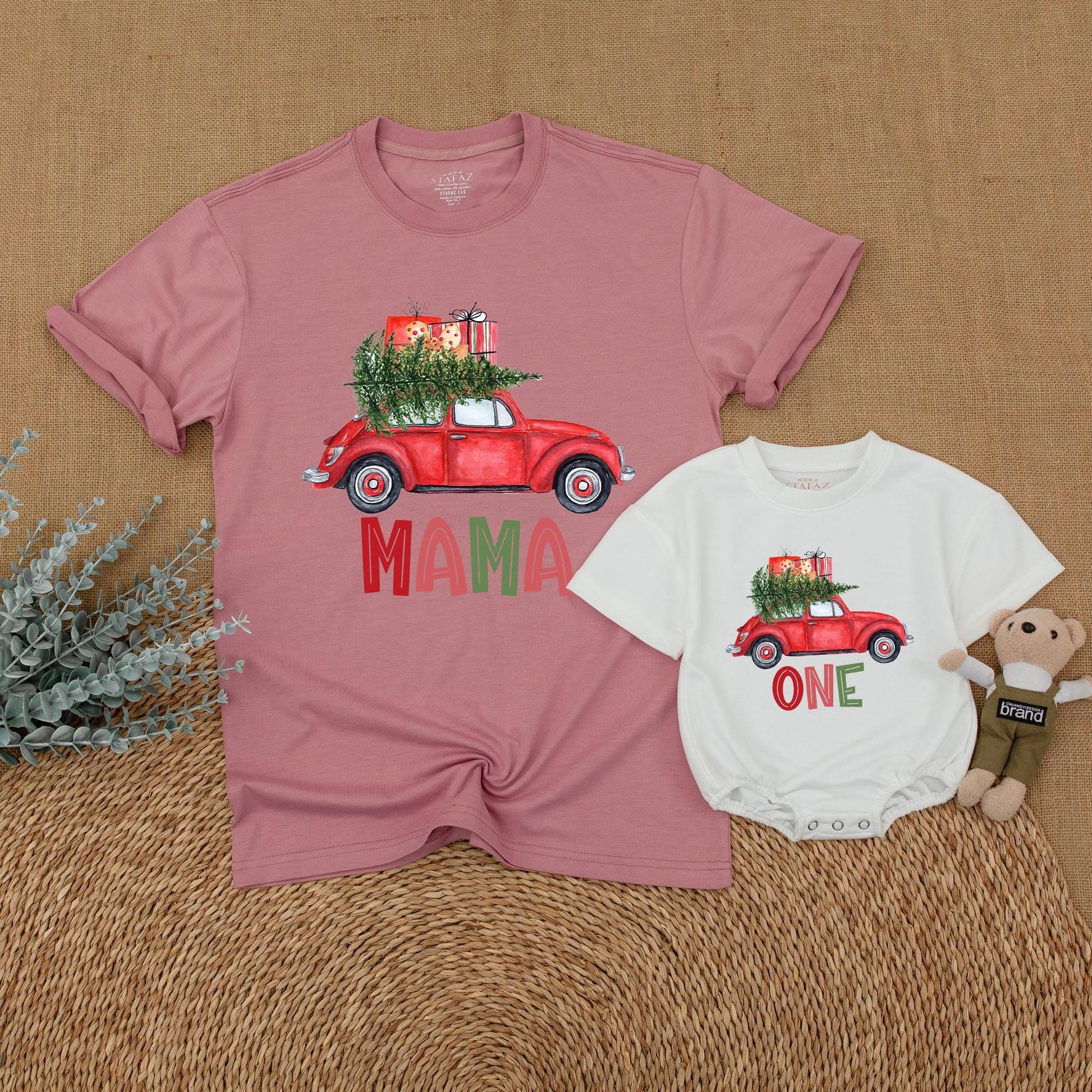 Matching Christmas Family Shirts - First Birthday Celebration Outfits