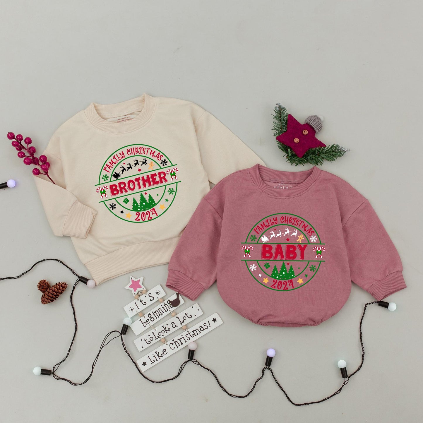 Matching Family Christmas Sweaters & Baby Outfits – Trendy Gifts