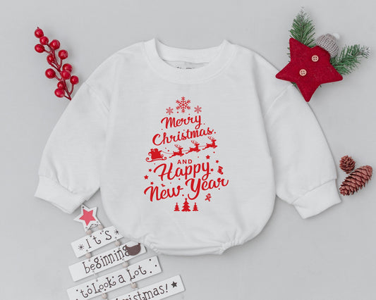 Baby's 1st Christmas Romper – Newborn Holiday Bubble Bodysuit