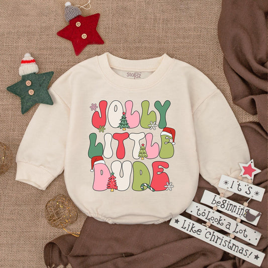 Jolly Christmas Baby Romper - First Holiday Outfit for Newborns
